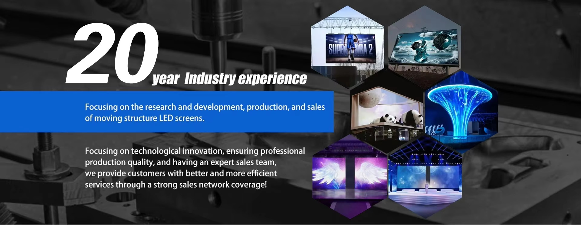 গুণ চলন্ত LED স্ক্রীন কারখানা